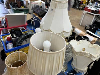 4 GLASS TABLE LAMPS