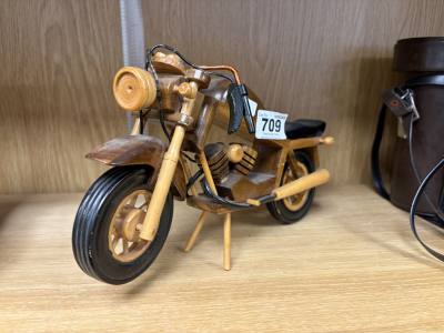 WOODEN MOTORCYCLE ORNAMENT