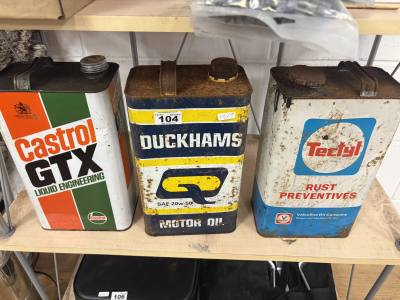 3 X OIL CANS