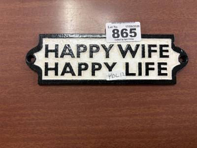 HAPPY WIFE SIGN
