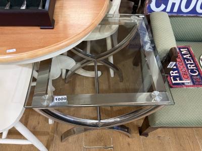 GLASS LAMP TABLE
