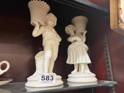 BOY + GIRL BELLEEK FIGURES