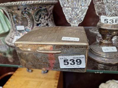 SILVER CIGAR BOX