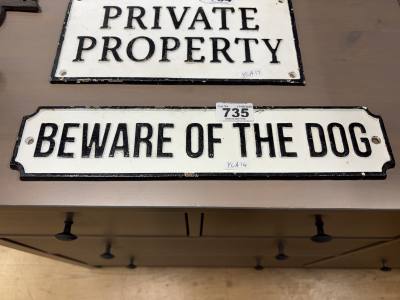 BEWARE OF THE DOG SIGN
