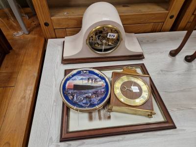 2 X MANTLE CLOCKS + PRINT + PLATES