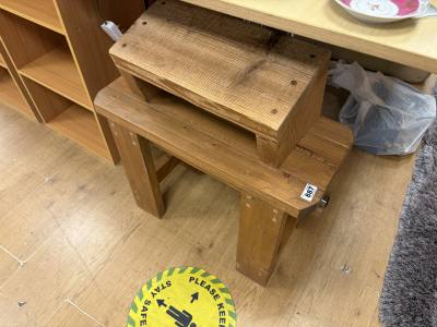 2 X PINE STOOLS