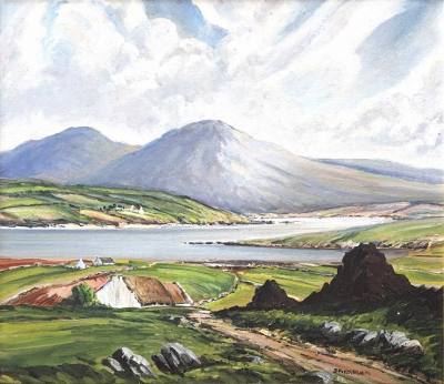 JOHN FITZGERALD OIL ON BOARD LOUGHANURE "CO DONEGAL" (60X70)