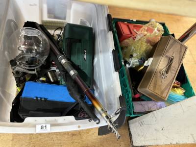 2 BOXES OF FISHING GEAR