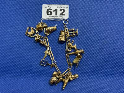 9CT CHARM BRACELET 