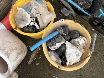 2 X BUCKETS OF PIPE FITTINGS
