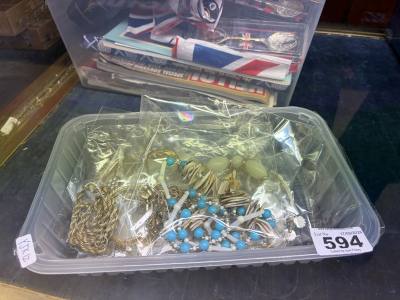 BOX OF DRESS JEWELLERY