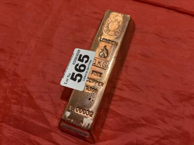 LONDON 1KG FINE 999 COPPER INGOT