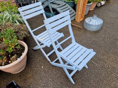PAIR OF GARDEN CHAIRS