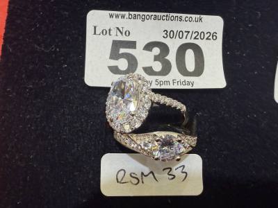 2 X SILVER DRESS RINGS