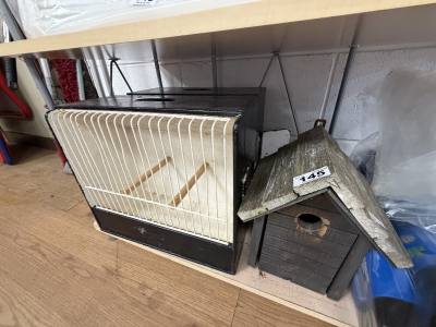 2 X CAGES + BIRDHOUSE 