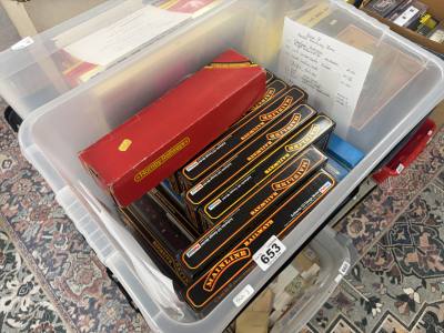 BOX OF MODEL RAILWAY ITEMS