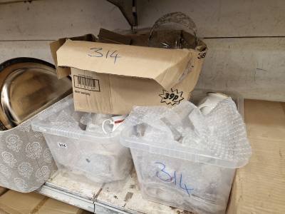 2 X BOXES OF CHINA + GLASS
