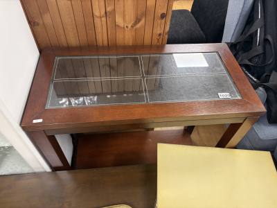 GLASS TOP SIDE TABLE