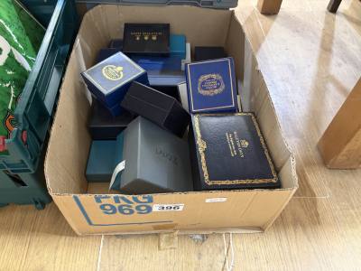 BOX OF JEWELLERY BOXES ETC