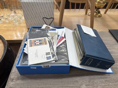 BOX + ALBUM OF FIRST DAY COVERS