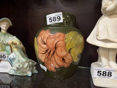 MOORCROFT GINGER JAR (LID REPAIRED)