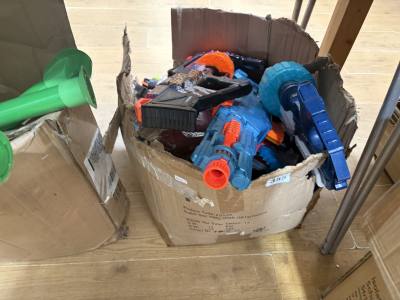 BOX OF NERF GUNS