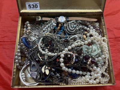BOX OF COSTUME JEWELLERY