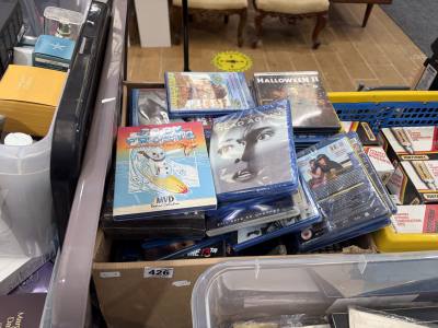 BOX OF BLUE RAY DVDS