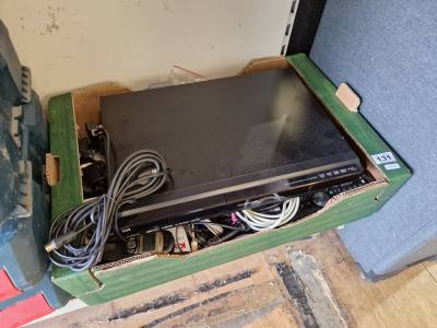 BOX OF PHONES ETC + DVD RECORDER 