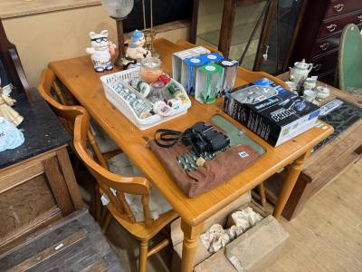 PINE TABLE + 4 X CHAIRS