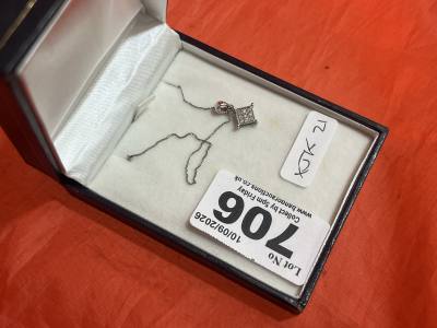 9CT + DIAMOND NECKLACE