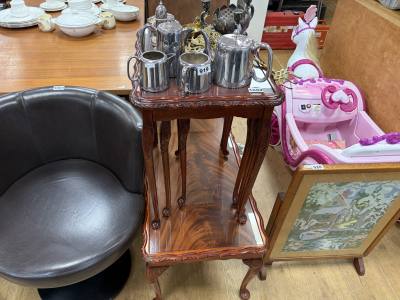 MAHOGANY COFFEE TABLE + TABLE NEST