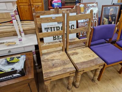 4 HARDWOOD CHAIRS