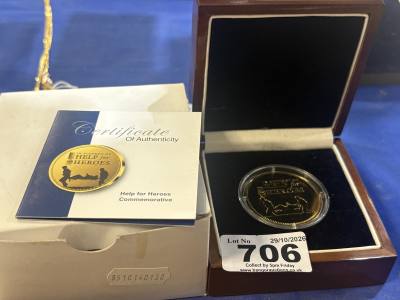 CASED HELP FOR HEROES COIN