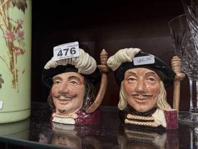 ROYAL DOULTON PORTHOS + ARAMIS JUGS