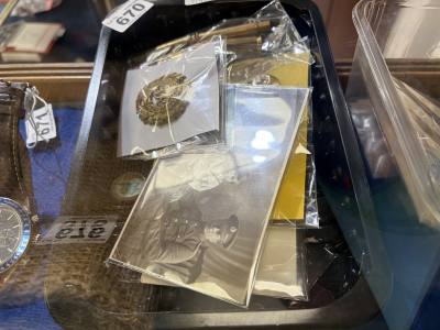 BOX OF MILITARY CURIOS