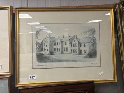 PHYLLIS ARNOLD "BANGOR GRAMMAR" PRINT