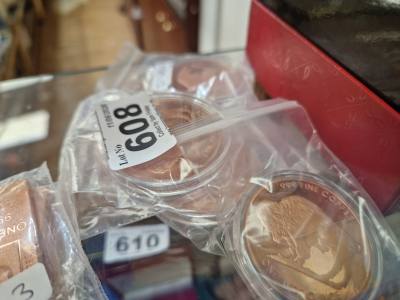 5 X 1 Oz 999 COPPER COINS