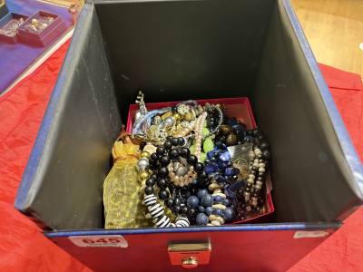 BOX OF COSTUME JEWELLERY