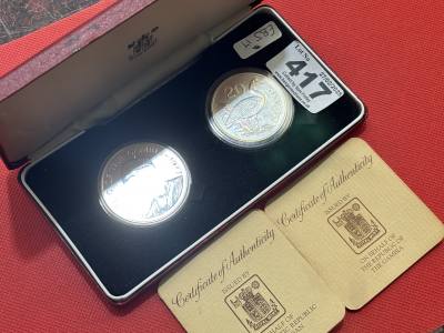 2 ROYAL MINT SILVER COINS