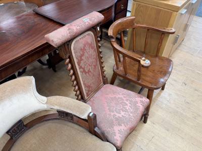 VICTORIAN BARLEY TWIST HALL CHAIR