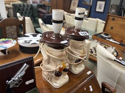 PAIR OF TOBY LAMPS