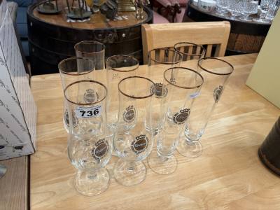 LOT OF GERMAN BEER GLASSES