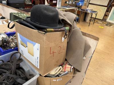 2 X BOXES OF ARMY + VINTAGE SCHOOL CLOTHES