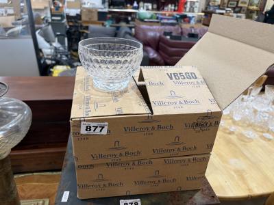 2 X VILLEROY + BOCH CRYSTAL SETS