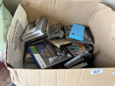 BOX OF CONSOLE GAMES ETC