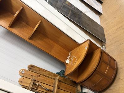 MID CENTURY CORNER CABINET