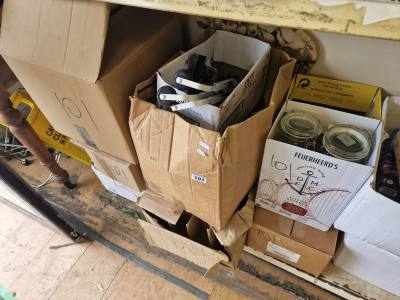 5 BOXES OF PINT GLASSES + JARS