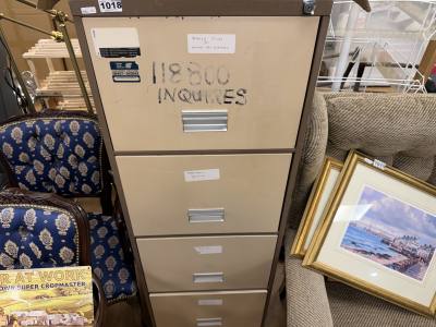 4 X DRAWER FILE CABINETS