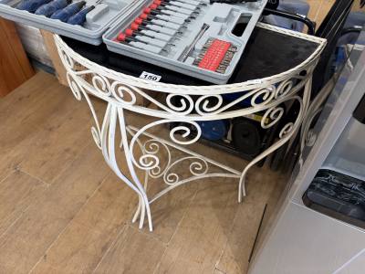 1/2 MOON WROUGHT IRON HALL TABLE